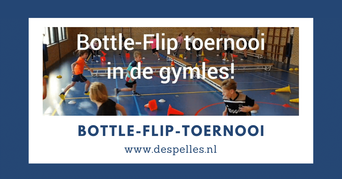 Bottle-Bottle Flip toernooi in de gymles