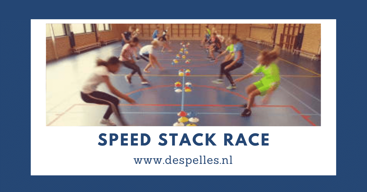 Speed Stack Race in de gymles