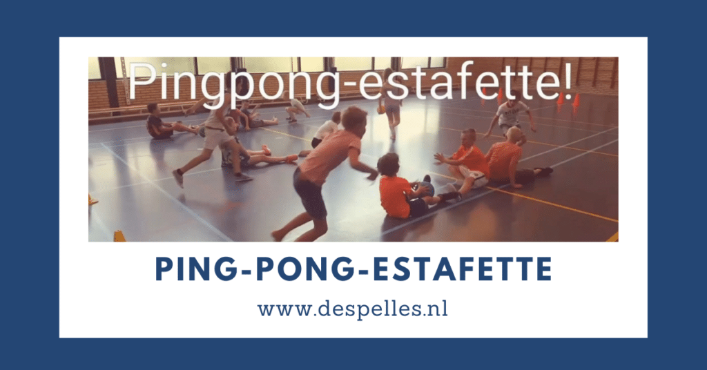 Ping-Pong-Estafette in de gymles