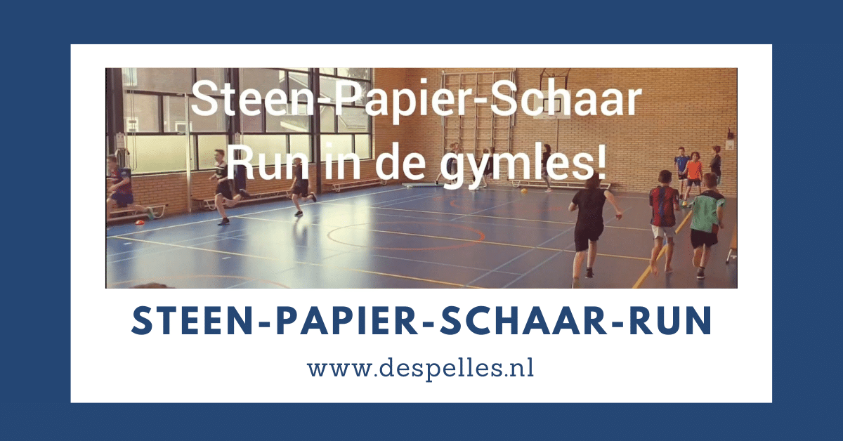 Steen-Papier-Schaar-run in de gymles