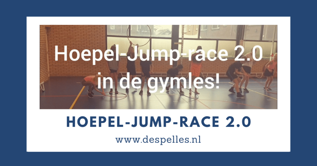 Hoepel-jump-race 2.0 in de gymles