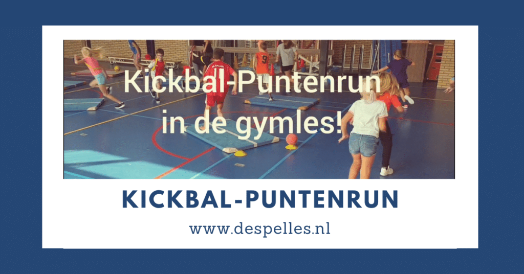 Kickbal-Puntenrun in de gymles