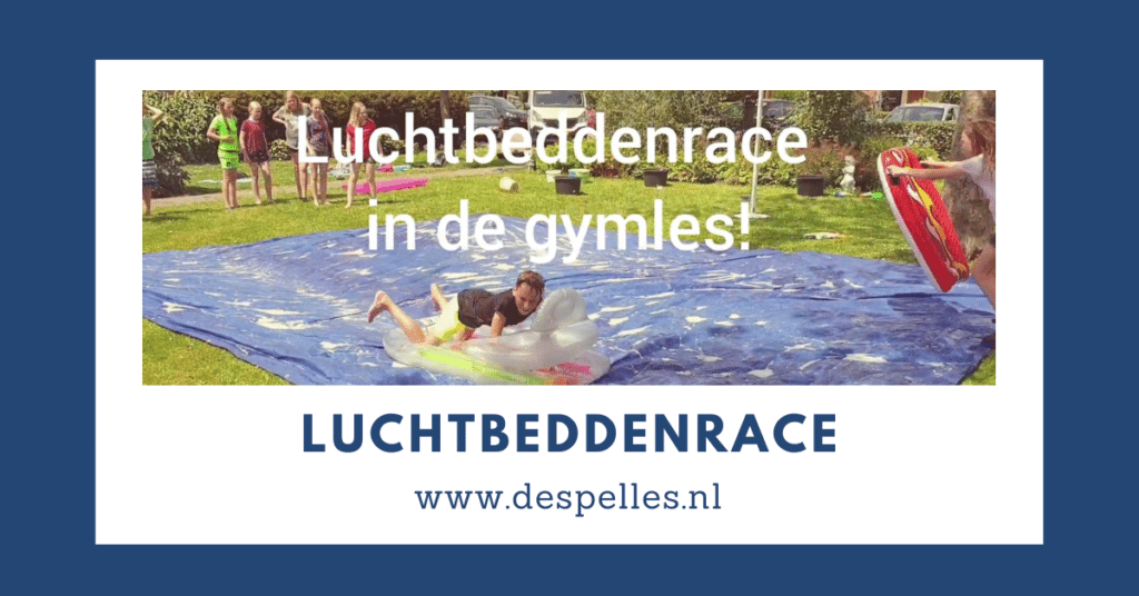 Luchtbeddenrace in de gymles