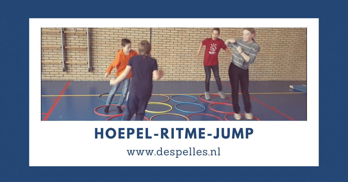 Hoepel-Ritme-Jump in de gymles