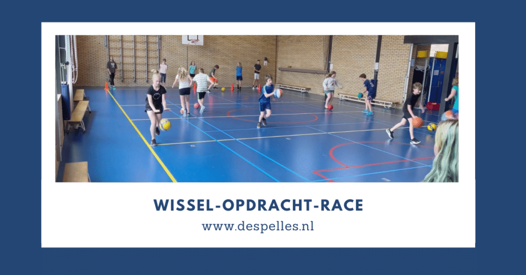 Wissel-Opdracht-Race in de gymles
