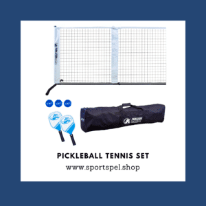 Pickleball Tennis | Draagbare en verstelbaar net | Inclusief twee rackets en drie ballen