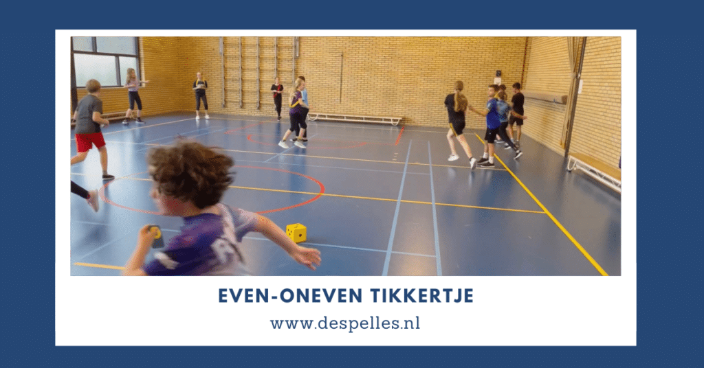 Even-Oneven Tikkertje in de gymles