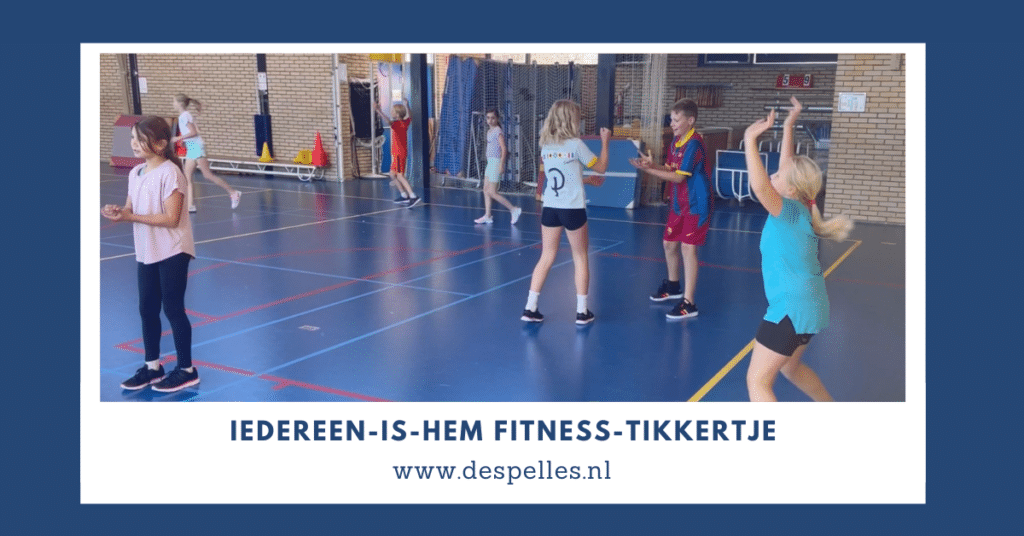 Iedereen-Is-hem-Fitness-Tikkertje in de gymles