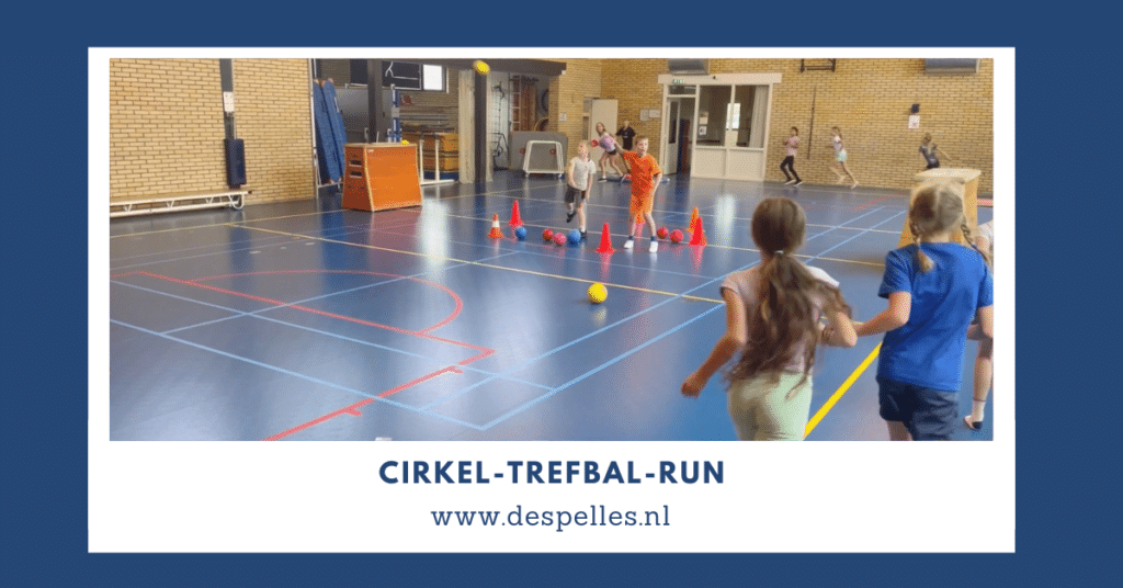 Cirkel-Trefbal-Run in de gymles