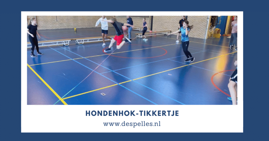 Hondenhok-Tikkertje in de gymles