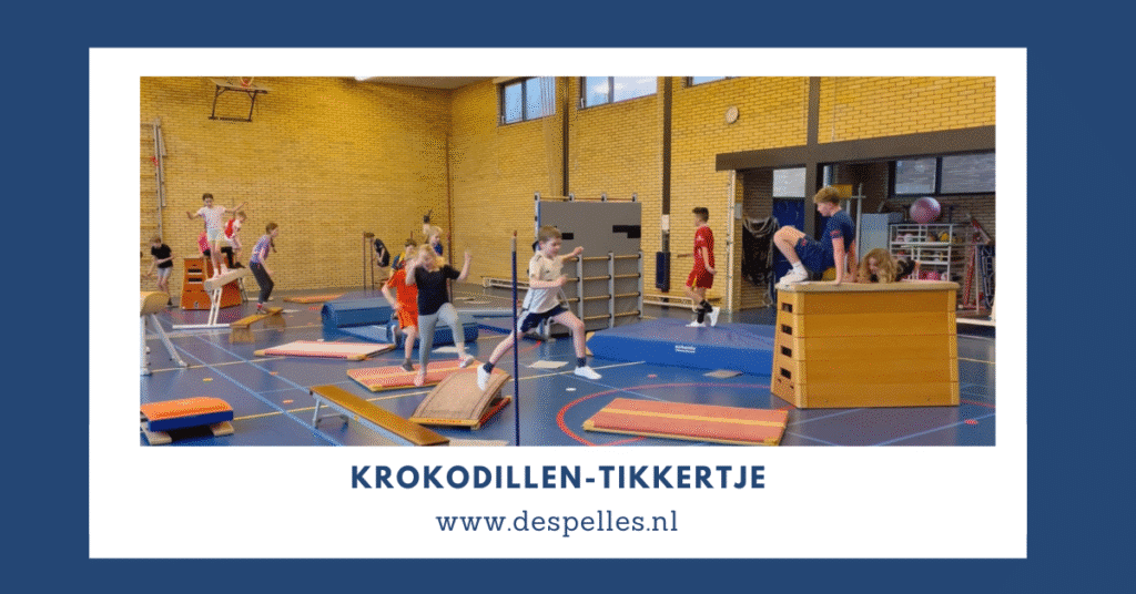 Krokodillen-Tikkertje in de gymles
