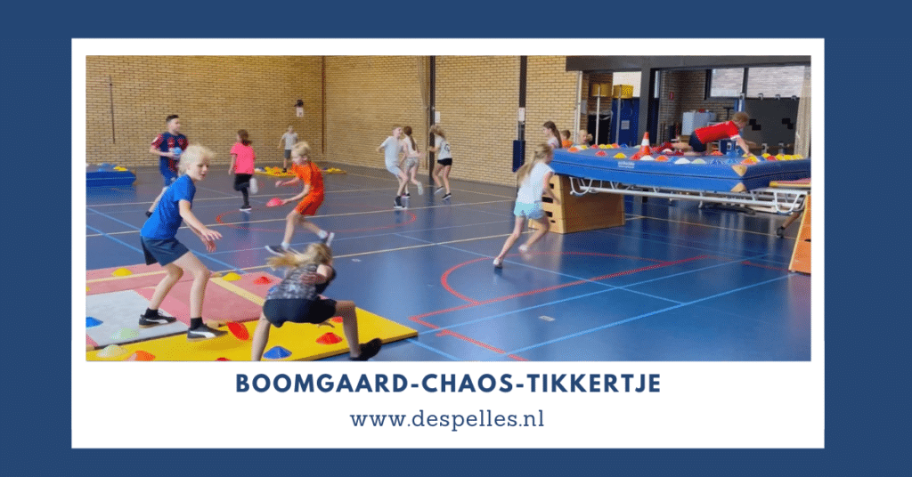 Boomgaard-Chaos-Tikkertje in de gymles