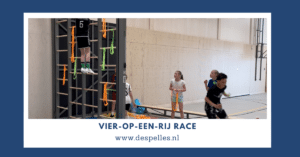 Vier-Op-Een-Rij Race in de gymles